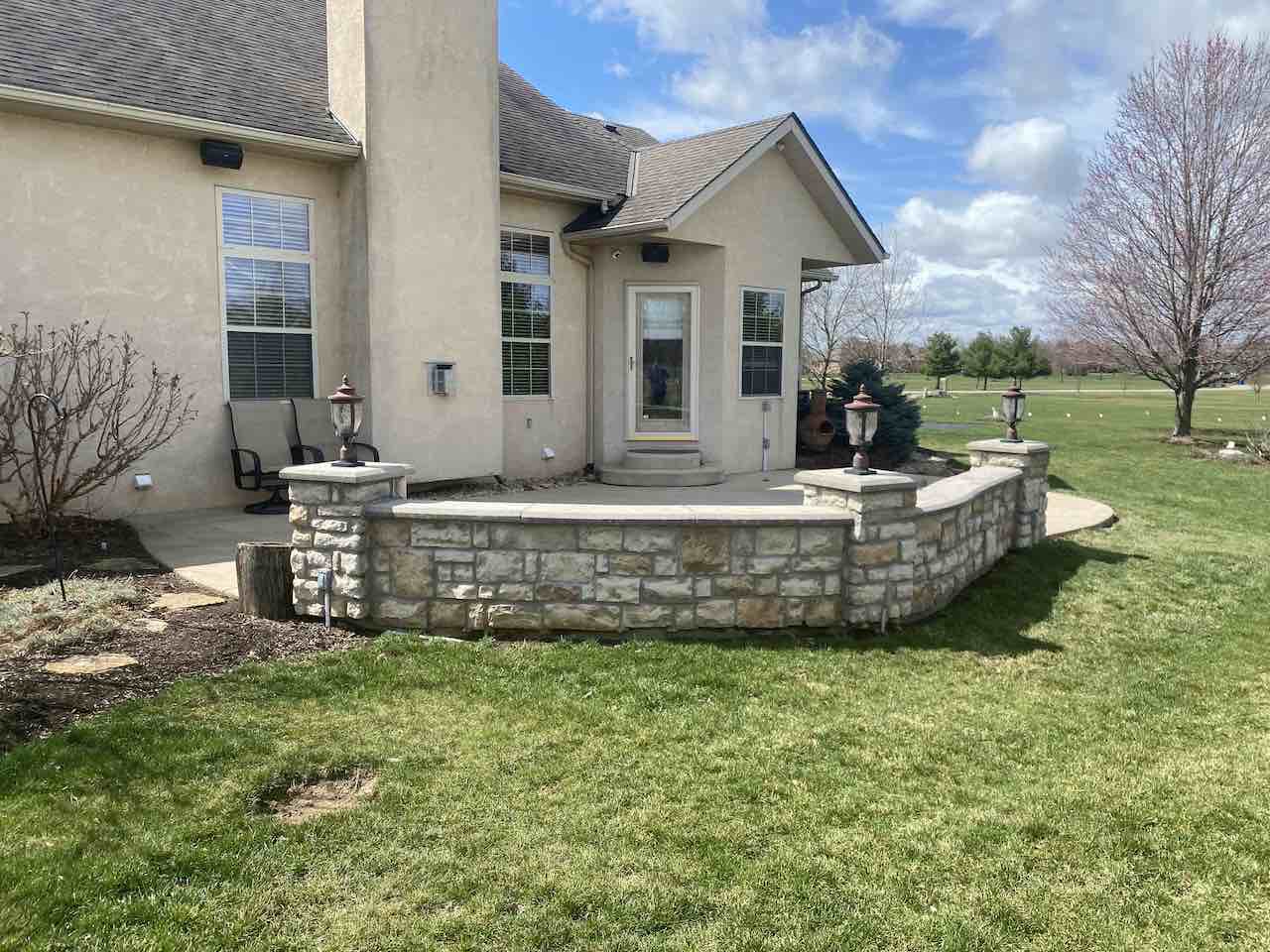 outdoor living space before image